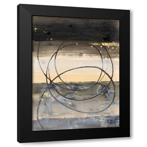 Horizon Balance I Light Black Modern Wood Framed Art Print with Double Matting by Hristova, Albena