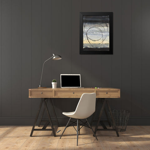 Horizon Balance III Light Black Modern Wood Framed Art Print by Hristova, Albena