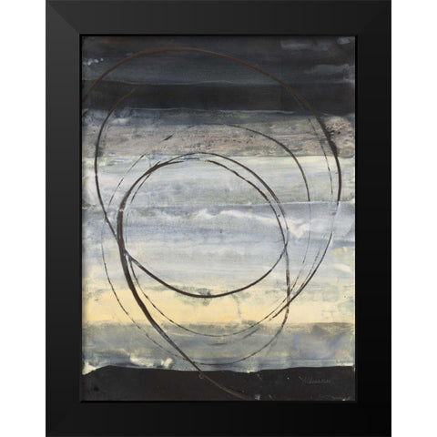 Horizon Balance III Light Black Modern Wood Framed Art Print by Hristova, Albena