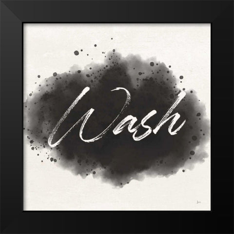 Laundry Splash I Black Modern Wood Framed Art Print by Aiken, Jess