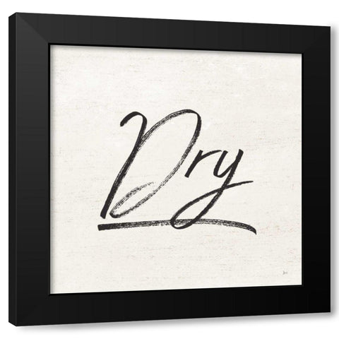 Laundry Script II Black Modern Wood Framed Art Print with Double Matting by Aiken, Jess