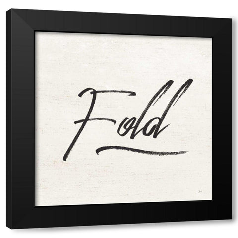 Laundry Script III Black Modern Wood Framed Art Print with Double Matting by Aiken, Jess