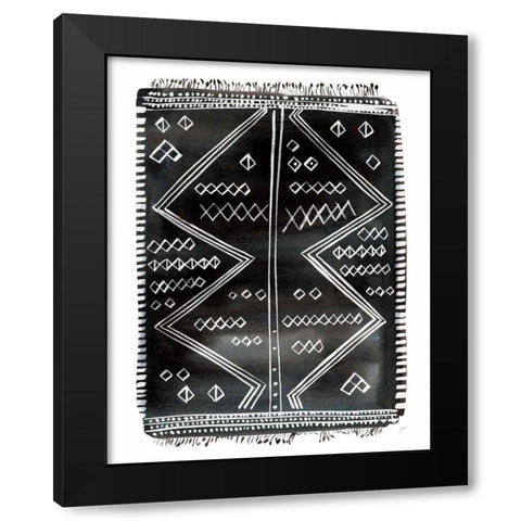 Berber Rug I Black Modern Wood Framed Art Print by Panganiban, Karyn