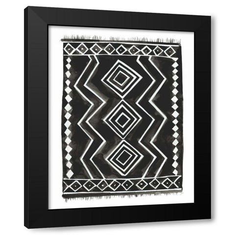 Berber Rug II Black Modern Wood Framed Art Print by Panganiban, Karyn
