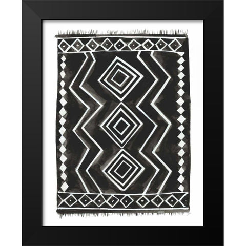 Berber Rug II Black Modern Wood Framed Art Print by Panganiban, Karyn