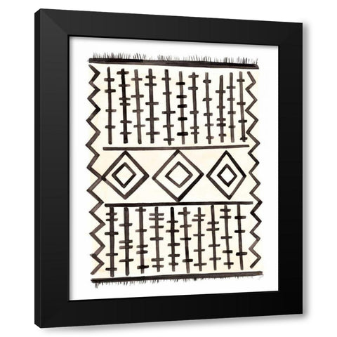 Berber Rug III Black Modern Wood Framed Art Print by Panganiban, Karyn