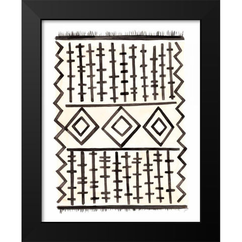 Berber Rug III Black Modern Wood Framed Art Print by Panganiban, Karyn