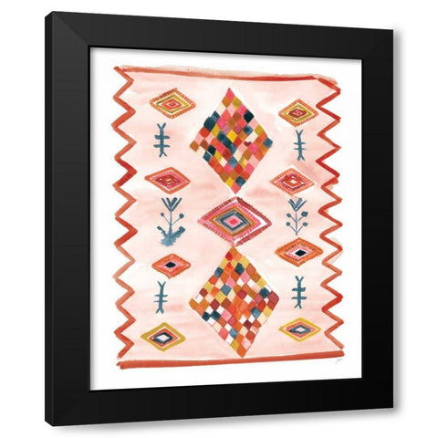 Berber Rug VII Black Modern Wood Framed Art Print by Panganiban, Karyn