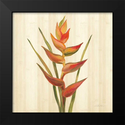 Tropical Garden I Black Modern Wood Framed Art Print by Vassileva, Silvia