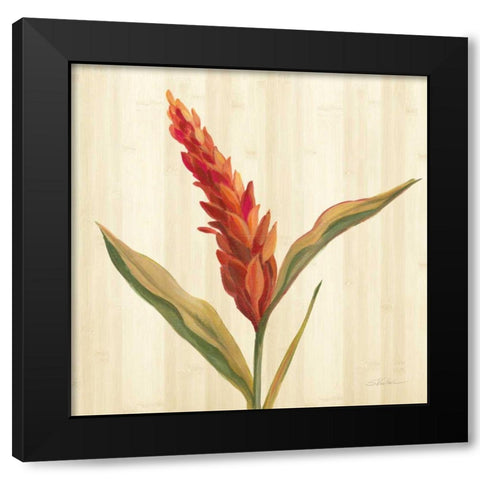 Tropical Garden II Black Modern Wood Framed Art Print by Vassileva, Silvia