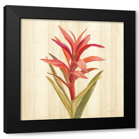 Tropical Garden III Black Modern Wood Framed Art Print with Double Matting by Vassileva, Silvia
