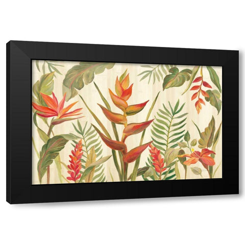 Tropical Garden VII Black Modern Wood Framed Art Print with Double Matting by Vassileva, Silvia
