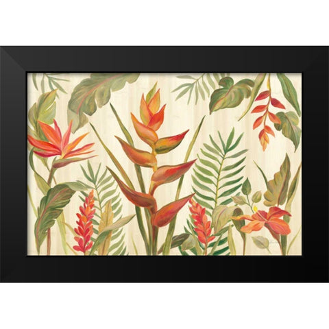 Tropical Garden VII Black Modern Wood Framed Art Print by Vassileva, Silvia