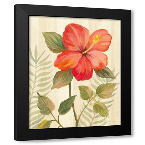 Tropical Garden XI Black Modern Wood Framed Art Print by Vassileva, Silvia