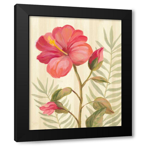 Tropical Garden XII Black Modern Wood Framed Art Print with Double Matting by Vassileva, Silvia