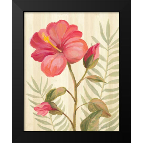 Tropical Garden XII Black Modern Wood Framed Art Print by Vassileva, Silvia