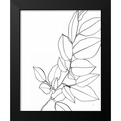 Magnolia Branch II Black Modern Wood Framed Art Print by Panganiban, Karyn