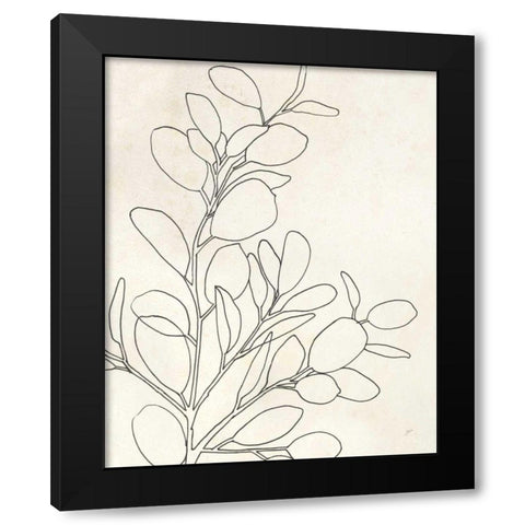 Eucalyptus I Black Modern Wood Framed Art Print with Double Matting by Panganiban, Karyn