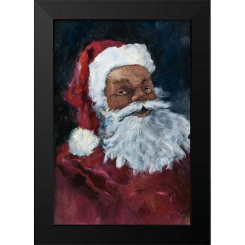 Jolly Santa II Crop Black Modern Wood Framed Art Print by Tillmon, Avery
