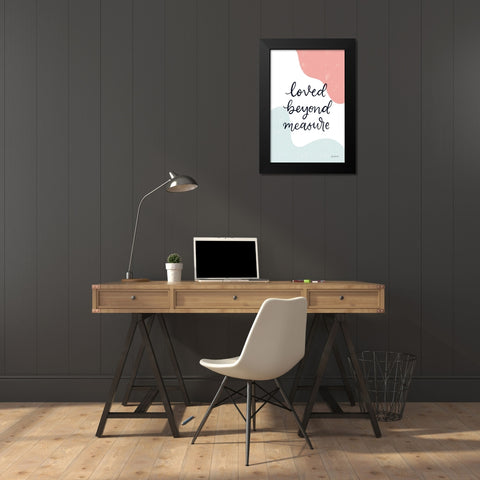Blush Nursery II Black Modern Wood Framed Art Print by Thorns, Becky