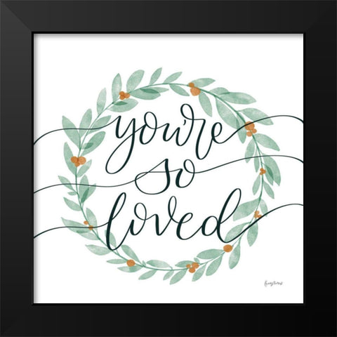 Sage Sayings Wreath II Black Modern Wood Framed Art Print by Thorns, Becky