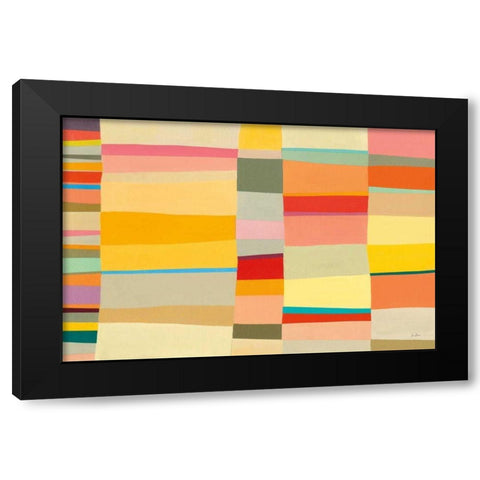 Sunshine Stripes I Black Modern Wood Framed Art Print with Double Matting by Davies, Jane