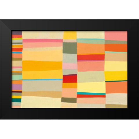 Sunshine Stripes I Black Modern Wood Framed Art Print by Davies, Jane