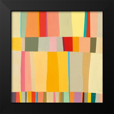 Sunshine Stripes II Black Modern Wood Framed Art Print by Davies, Jane
