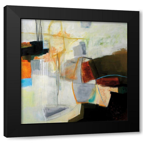 Leaving the Harbour Black Modern Wood Framed Art Print with Double Matting by Davies, Jane