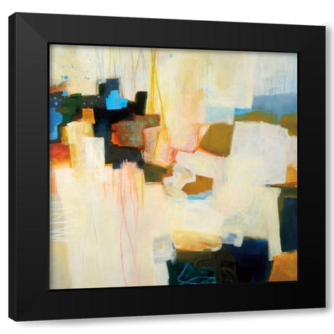 Harbour View Black Modern Wood Framed Art Print with Double Matting by Davies, Jane