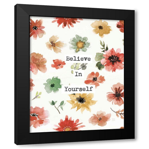 Sweet Southwest Believe Black Modern Wood Framed Art Print by June, Dina