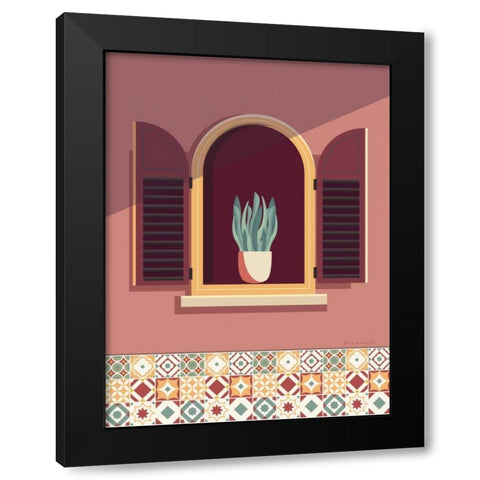 Warm Window Lisboa Black Modern Wood Framed Art Print with Double Matting by Escalante, Omar