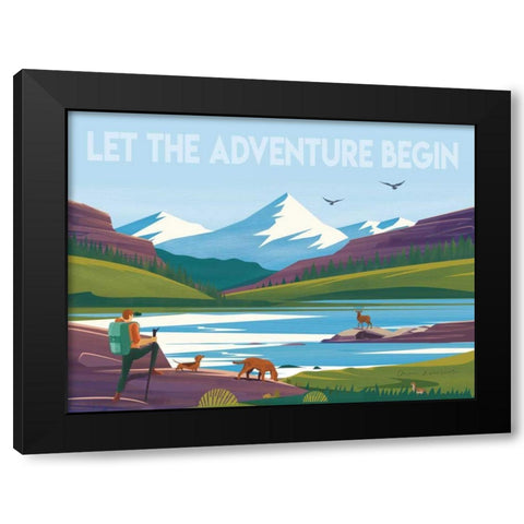 Let the Adventure Black Modern Wood Framed Art Print with Double Matting by Escalante, Omar