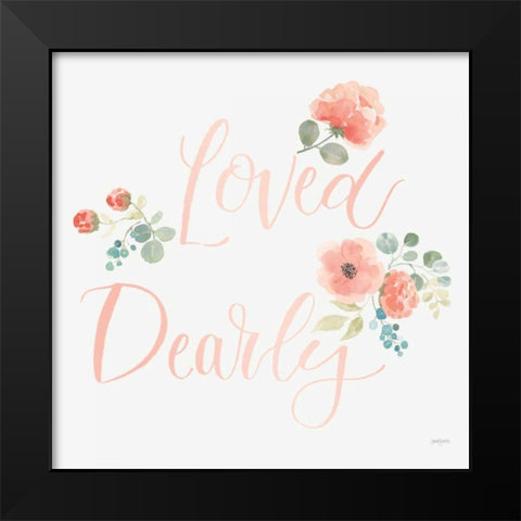 Blooming Delight VI Blush Loved Black Modern Wood Framed Art Print by Jackson, Jenaya