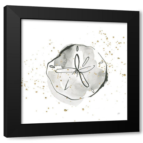 Sand Dollar I Black Modern Wood Framed Art Print by Paschke, Chris
