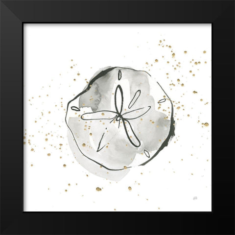 Sand Dollar I Black Modern Wood Framed Art Print by Paschke, Chris