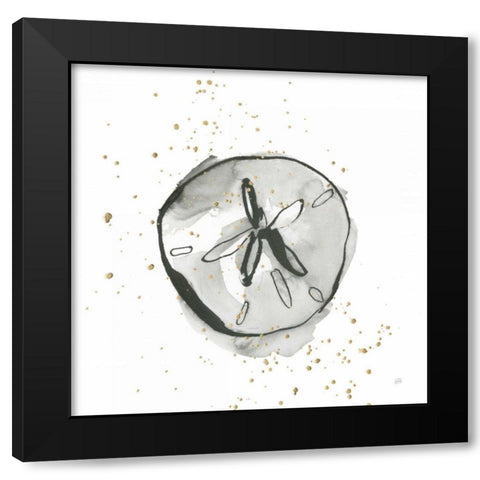 Sand Dollar II Black Modern Wood Framed Art Print by Paschke, Chris