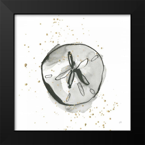 Sand Dollar II Black Modern Wood Framed Art Print by Paschke, Chris