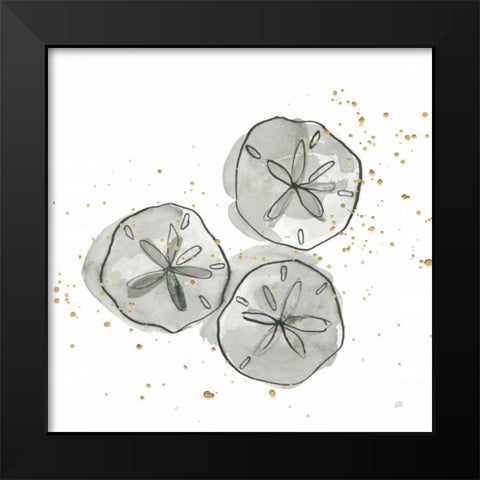 Sand Dollar III Black Modern Wood Framed Art Print by Paschke, Chris