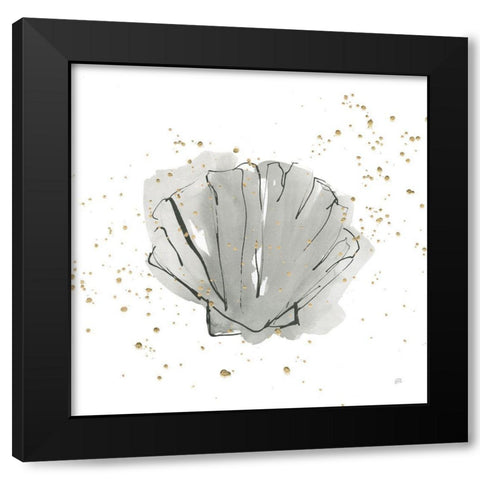 Sea Scallop Black Modern Wood Framed Art Print by Paschke, Chris