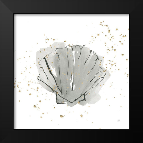 Sea Scallop Black Modern Wood Framed Art Print by Paschke, Chris