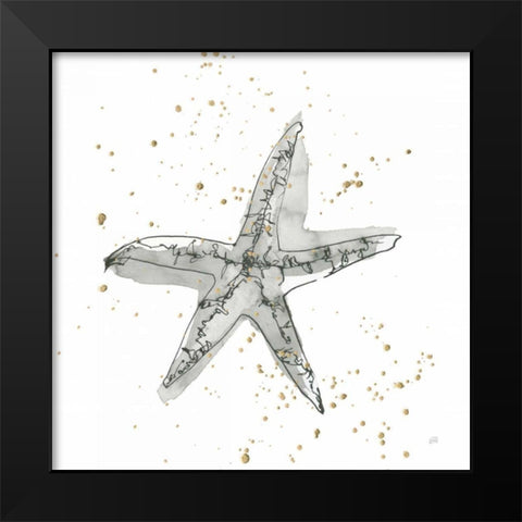 Starfish I Black Modern Wood Framed Art Print by Paschke, Chris