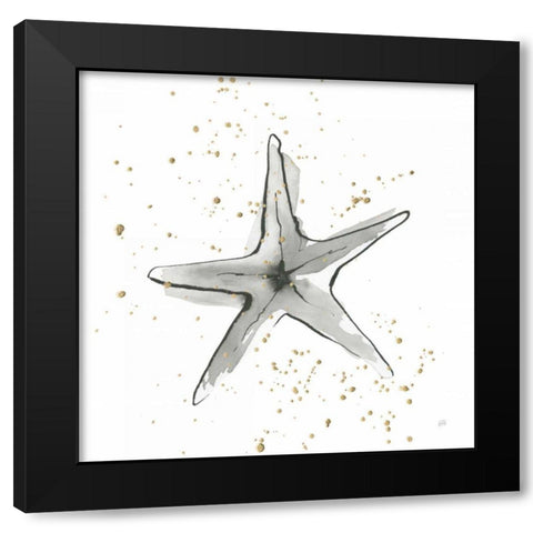 Starfish II Black Modern Wood Framed Art Print by Paschke, Chris