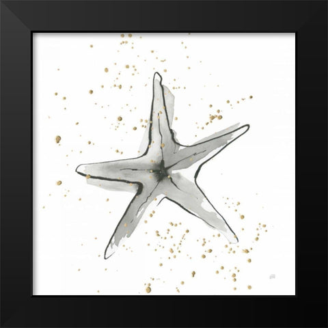 Starfish II Black Modern Wood Framed Art Print by Paschke, Chris