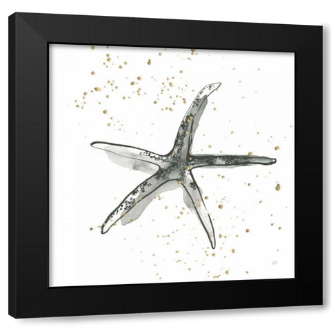 Starfish III Black Modern Wood Framed Art Print by Paschke, Chris