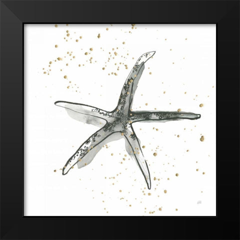 Starfish III Black Modern Wood Framed Art Print by Paschke, Chris