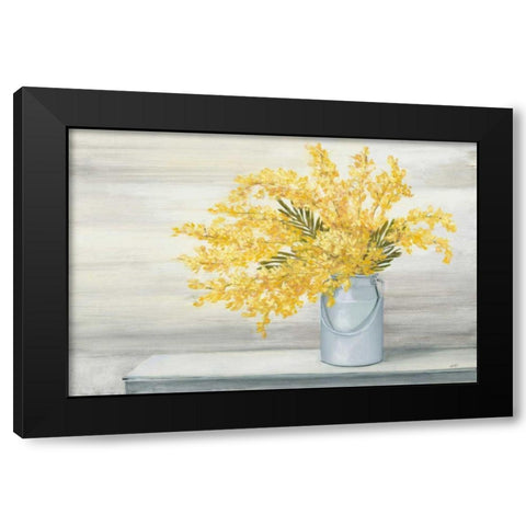Golden Fall Cuttings Black Modern Wood Framed Art Print with Double Matting by Purinton, Julia
