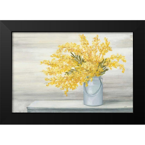 Golden Fall Cuttings Black Modern Wood Framed Art Print by Purinton, Julia