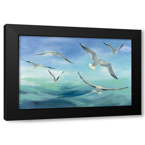 Sea Flight Black Modern Wood Framed Art Print with Double Matting by Purinton, Julia