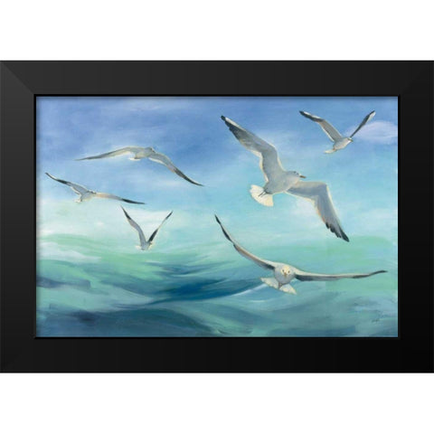 Sea Flight Black Modern Wood Framed Art Print by Purinton, Julia
